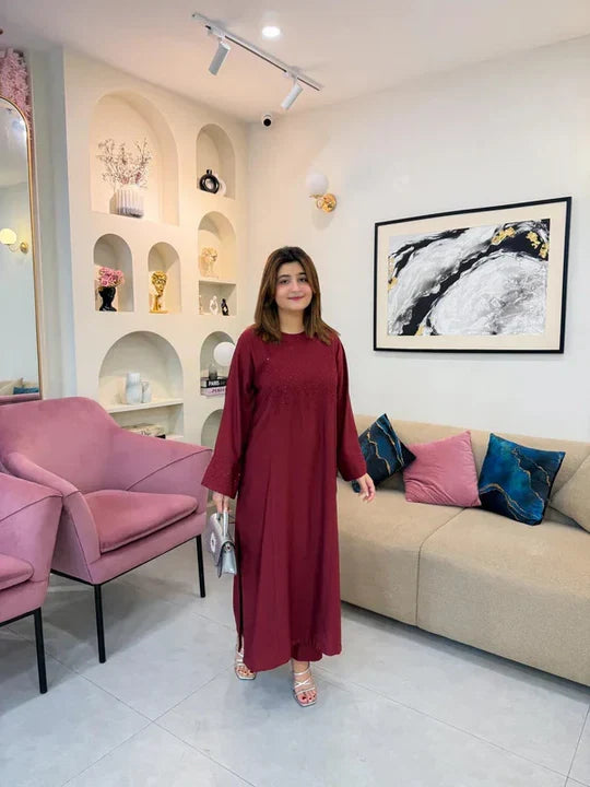 Afrozeh Maroon 2pc